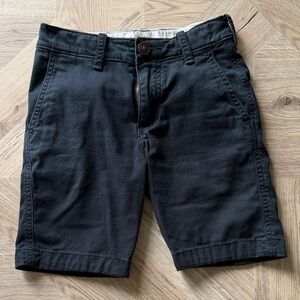 Abercrombie Kids Black Flat Front Shorts